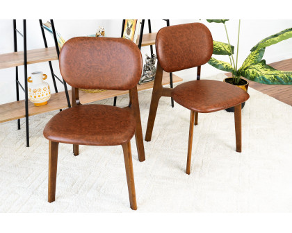 Ashcroft Kelsey Leather Dining Chair (Set Of 2) - Brown