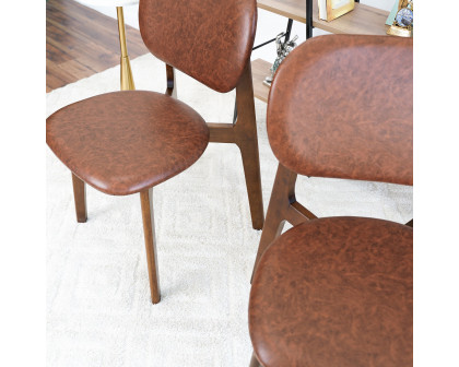 Ashcroft Kelsey Leather Dining Chair (Set Of 2) - Brown