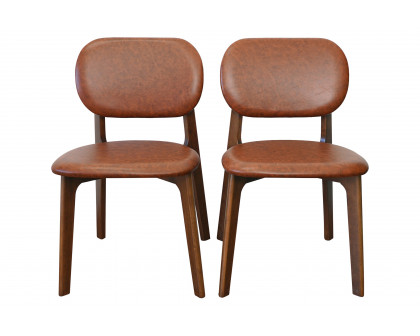 Ashcroft Kelsey Leather Dining Chair (Set Of 2) - Brown