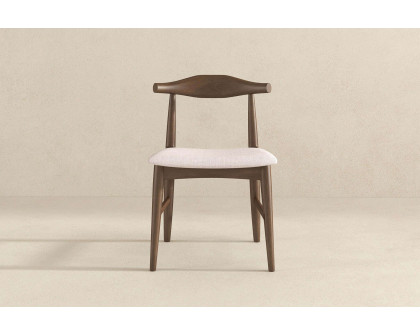 Ashcroft Damian Mid-Century Solid Wood Dining Chair - Beige