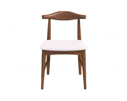 Ashcroft Damian Mid-Century Solid Wood Dining Chair - Beige