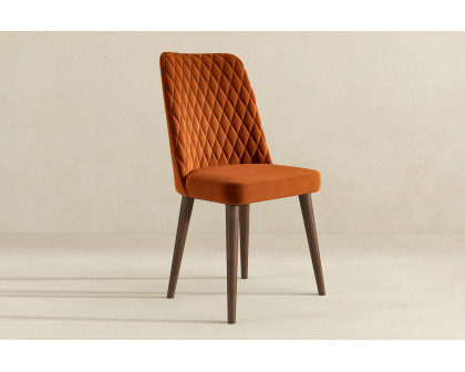 Ashcroft Katie Velvet Dining Chair (Set Of 2) - Burnt Orange