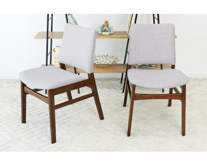 Ashcroft Gusto Fabric Dining Chair (Set Of 2) - Light Gray