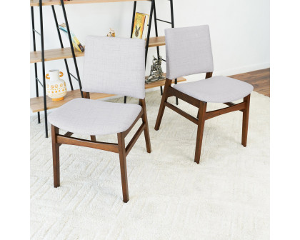 Ashcroft Gusto Fabric Dining Chair (Set Of 2) - Light Gray