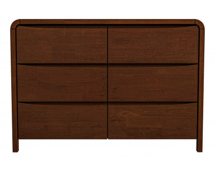 Ashcroft - Lionel Mid-Century Modern Solid Wood Dresser with 6 Drawers