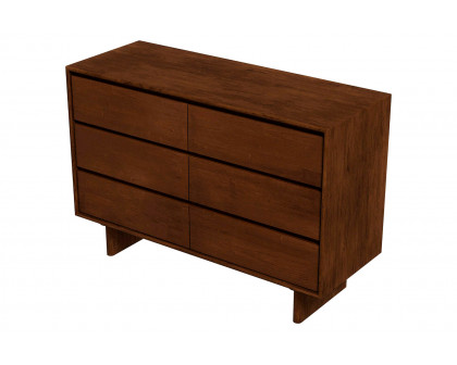 Ashcroft - Dubrovnik Mid-Century Modern Walnut Dresser with 6 Drawers