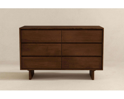 Ashcroft - Dubrovnik Mid-Century Modern Walnut Dresser with 6 Drawers