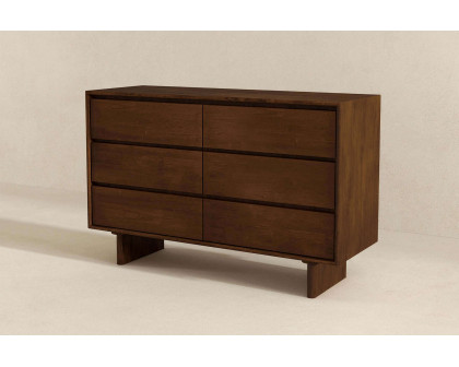 Ashcroft - Dubrovnik Mid-Century Modern Walnut Dresser with 6 Drawers