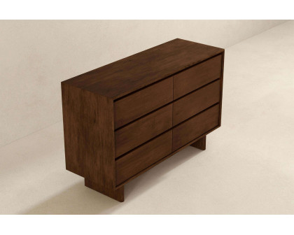 Ashcroft - Dubrovnik Mid-Century Modern Walnut Dresser with 6 Drawers