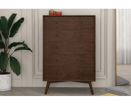 Ashcroft - Caroline Mid-Century Modern Solid Wood Dresser and Style Nightstand