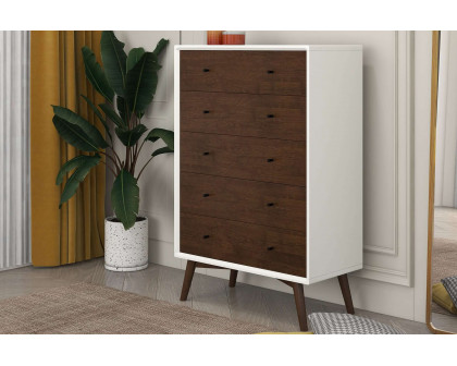 Ashcroft - Caroline Mid-Century Modern Solid Wood Dresser and Style Nightstand