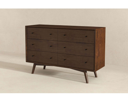 Ashcroft Mid-Century Modern Dresser with 6 Drawer - Walnut