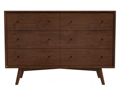 Ashcroft Mid-Century Modern Dresser with 6 Drawer - Walnut