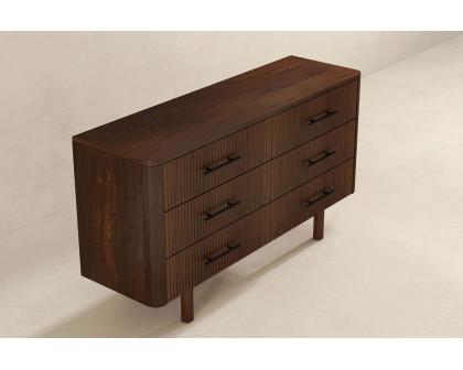 Ashcroft - Logan Mid-Century Modern Walnut Dresser with 6 Drawers