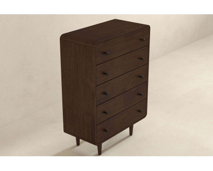 Ashcroft Alexa Mid-Century Modern Dresser with 5 Drawers - Brown