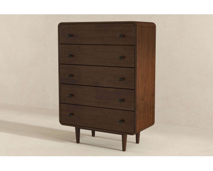 Ashcroft Alexa Mid-Century Modern Dresser with 5 Drawers - Brown