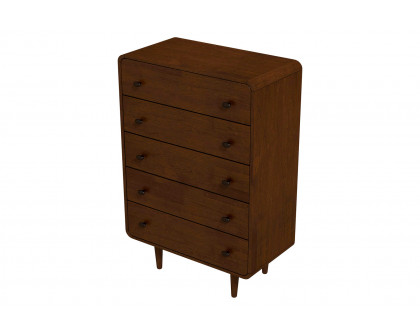 Ashcroft Alexa Mid-Century Modern Dresser with 5 Drawers - Brown