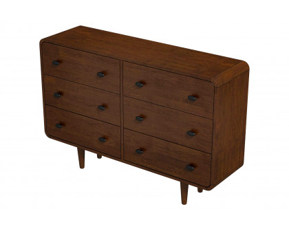 Ashcroft Alexa Mid-Century Modern Dresser with 6 Drawers - Brown