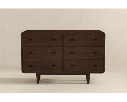 Ashcroft Alexa Mid-Century Modern Dresser with 6 Drawers - Brown