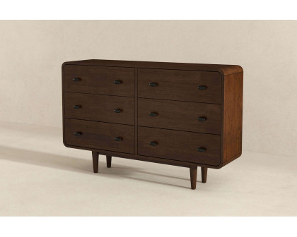 Ashcroft Alexa Mid-Century Modern Dresser with 6 Drawers - Brown