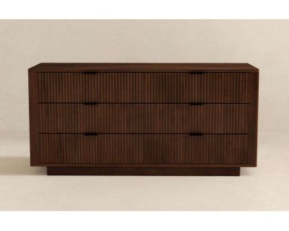 Ashcroft - Lola Mid-Century Modern Walnut Dresser with 6 Drawers in Walnut