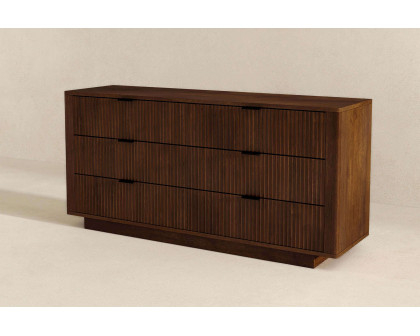 Ashcroft - Lola Mid-Century Modern Walnut Dresser with 6 Drawers in Walnut