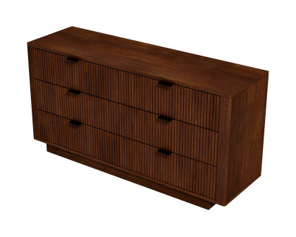 Ashcroft - Lola Mid-Century Modern Walnut Dresser with 6 Drawers in Walnut