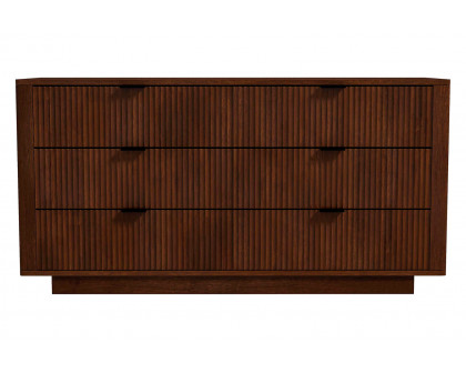 Ashcroft - Lola Mid-Century Modern Walnut Dresser with 6 Drawers in Walnut