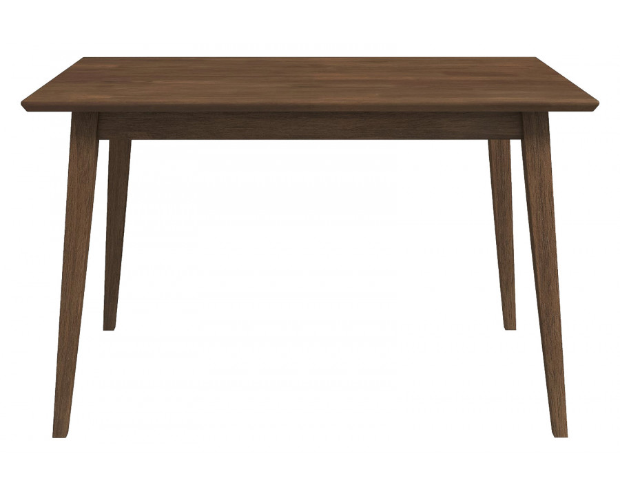 Ashcroft Levi Modern Style Solid Wood Rectangular Dining Kitchen Table - Walnut, 47"