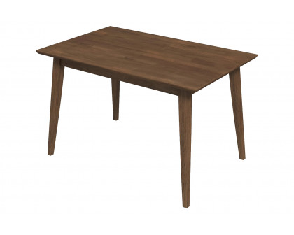 Ashcroft Levi Modern Style Solid Wood Rectangular Dining Kitchen Table - Walnut, 47"