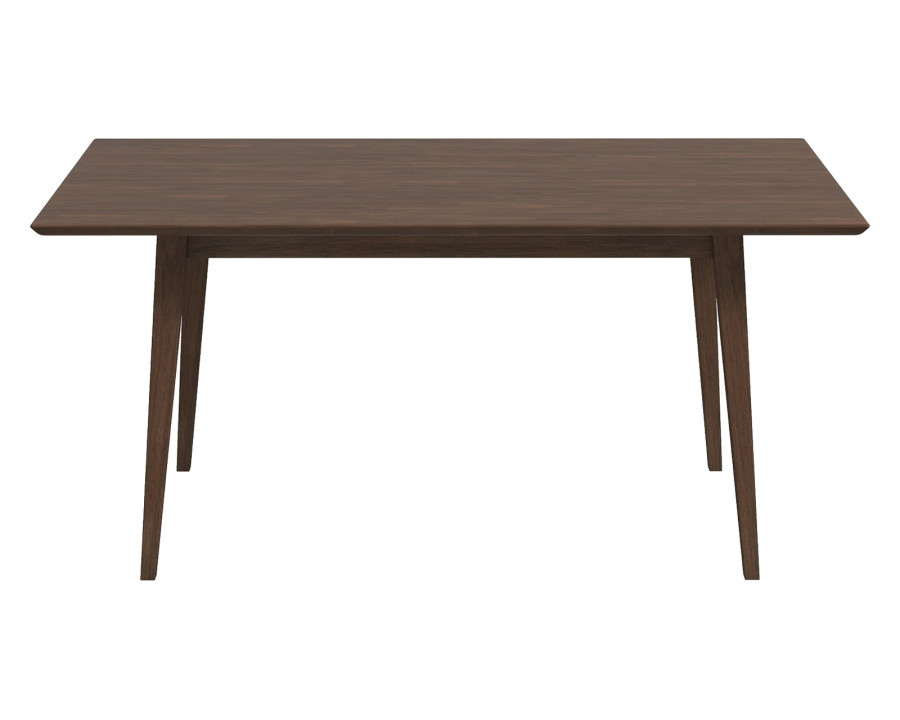 Ashcroft Levi Modern Style Solid Wood Rectangular Dining Kitchen Table - Walnut, 63"