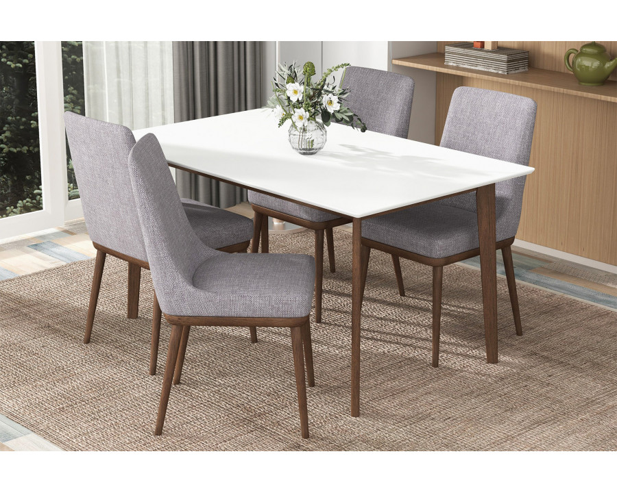 Ashcroft 59" Carlos Solid Wood Dining Table - White