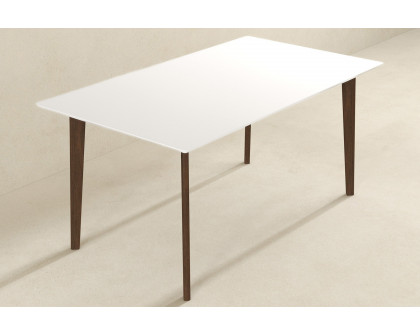 Ashcroft 59" Carlos Solid Wood Dining Table - White