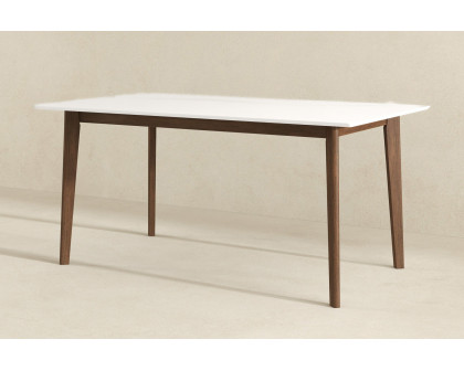 Ashcroft 59" Carlos Solid Wood Dining Table - White