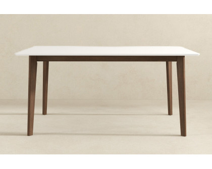 Ashcroft 59" Carlos Solid Wood Dining Table - White