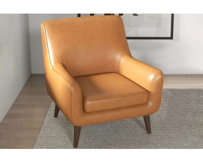 Ashcroft Alex Leather Lounge Chair - Tan