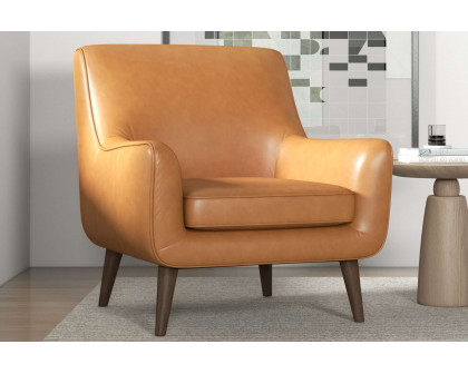 Ashcroft Alex Leather Lounge Chair - Tan