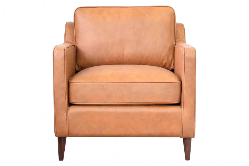 Ashcroft™ Cooper Leather Lounge Chair - Tan