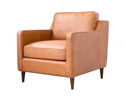 Ashcroft™ Cooper Leather Lounge Chair - Tan