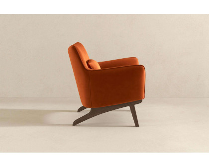 Ashcroft™ Brayden Mid-Century Modern Velvet Armchair - Burnt Orange