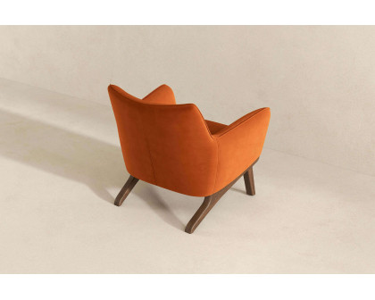 Ashcroft™ Brayden Mid-Century Modern Velvet Armchair - Burnt Orange