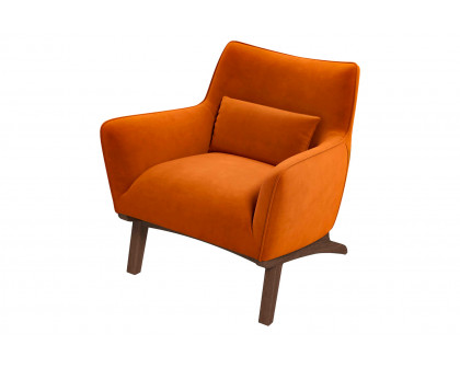 Ashcroft™ Brayden Mid-Century Modern Velvet Armchair - Burnt Orange