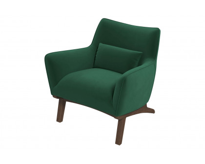 Ashcroft™ Brayden Mid-Century Modern Velvet Armchair - Dark Green