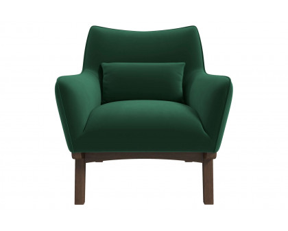 Ashcroft™ Brayden Mid-Century Modern Velvet Armchair - Dark Green