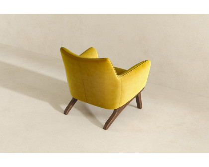 Ashcroft™ Brayden Mid-Century Modern Velvet Armchair - Gold