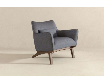 Ashcroft™ Brayden Mid-Century Modern Linen Armchair - Seaside Gray