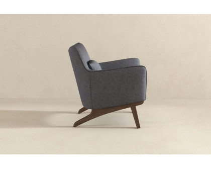 Ashcroft™ Brayden Mid-Century Modern Linen Armchair - Seaside Gray