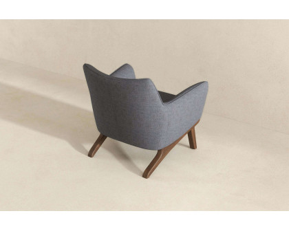 Ashcroft™ Brayden Mid-Century Modern Linen Armchair - Seaside Gray