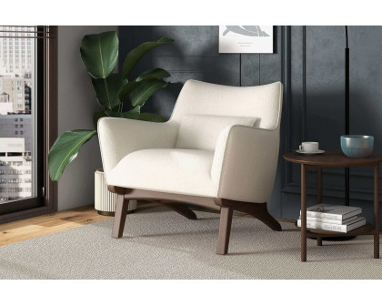 Ashcroft™ Brayden Mid-Century Modern Boucle Armchair - Beige