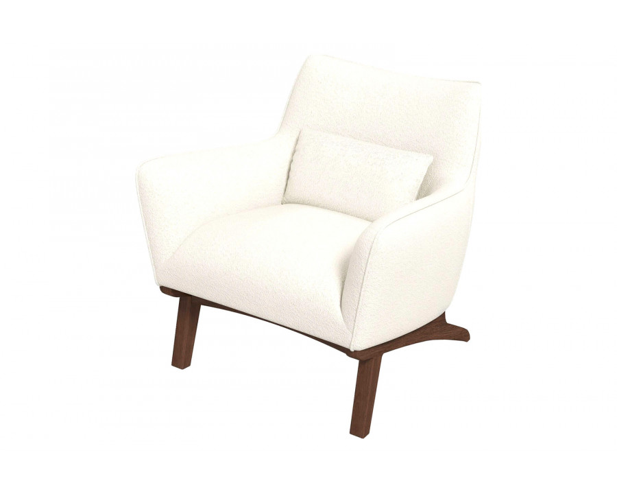 Ashcroft Brayden Mid-Century Modern Boucle Armchair - Beige